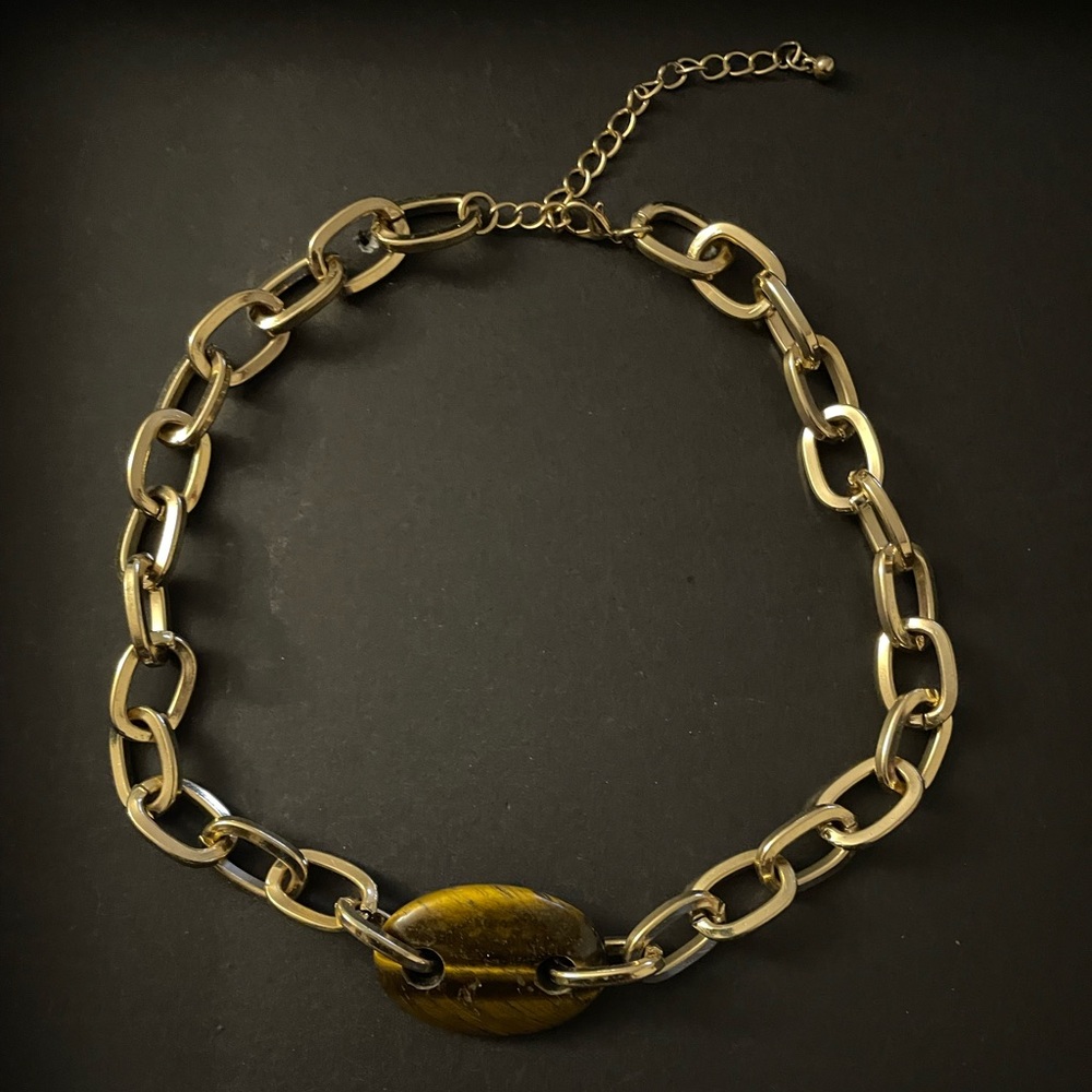 Women's Yellow Gold Oval Link Necklace